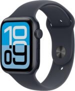 Apple Watch SE 3 [GPS + Cellular 44mm] Smartwatch with Midnight Aluminum Case with Midnight Sport Band - M/L. Fitness and Sleep Trackers, Heart Rate Monitor, Always-On Display, Water Resistant - Image 2