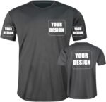 Custom Shirt, Custom Shirts Men Workout Shirts Dry Fit Moisture Wicking Short Sleeve Athletic Work T-Shirts - Image 2
