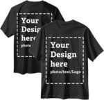 Custom T Shirts for Men Women Bulk Personalized Cotton Comfort Shirt Design Your Own Text/Photo Printed Front Back - Image 2