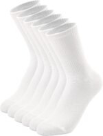 DOKUTOKU 3-12 Pack Womens Crew Socks Size 6-9 Light Weight Thin Casual Calf Socks - Image 2