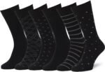 Easton Marlowe Mens Dress Socks 6 Pair Combed Cotton Classic Patterns No Seam Comfort - Image 2