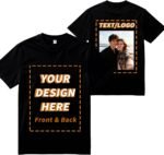 FEEGO Design Your Own Custom T-Shirt Personalized Front & Back Print with Photo,Unisex Short Sleeve for Men Women XS-3XL - Image 2