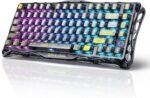 GravaStar Mercury K1 Lite 75% Gaming Keyboard, 2.4GHz/BT/Wired Tri-Mode Wireless Keyboard, Gasket Hot Swappable Mechanical Keyboard, Pre-lubed Linear Switches, RGB Backlit (Transparent Black) - Image 2
