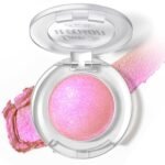 HOSAILY Holographic Duochrome Pink Glitter Eyeshadow, Color Shift Metallic Shimmer Eyeshadow Palette, Chameleon Sparkle Inner Corner Eye Highlighter, Iridescent Eye Shadow Palette Fairy Makeup#02 - Image 2