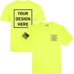 Hi Vis Shirts, Custom Shirts for Men, Moisture Wicking Shirts, UV Dry Wicking T Shirt, High Visibility Small Business Black - Image 2