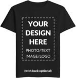 ISUNMEA Custom T-Shirt, Soft Cotton Personalized Shirts with Photo Text Logo Unisex Customizable Gift Tees for Men Women - Image 2