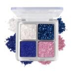 K'APEINE Glitter Shimmer Eyeshadow Makeup Palette, 4Colors Sparkle Eye Shadow Palettes Highly Pigmented Makeup Kit Long Lasting Waterproof Blendable Eyeshadow Palette - Image 2
