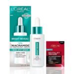 L’Oréal Paris Bright Reveal 12% [Niacinamide + Amino Sulfonic + Ferulic] Dark Spot Serum 1oz + Moisturizer Sample - Image 2