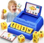 Montessori Matching Letter Game for Kids Ages 3-8 | Educational Learning Spelling Toys with Storage Function | Christmas Birthday Gifts for 3 4 5 6 Year Old Boys & Girls | Larger Blue (50% Bigger) - Image 2