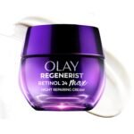 Olay Retinol Night Cream for Women, MAX, Anti-Aging Face Mousturizer, Fragrance-Free, Non Greasy - Anti-Wrinkle, Smooth Fine Lines, Hydrating Skin Care - Triple Collagen Cream, Niacinamide, 1.7oz - Image 2