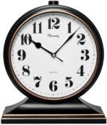 Retro 10 Inch Silent Desk Clock - Antique Decorative, Easy to Read in Office/Bedroom (Black) - Image 2