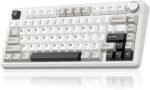 SOLAKAKA A75 75% Wireless Mechanical Keyboard, Hot Swappable Gaming Keyboard with Multifunction Knob & RGB, Gasket Mounted Creamy Keyboard, PBT Keycaps, Compact Layout for Win/Mac/PC - Image 2