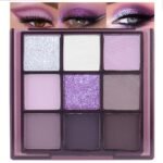 SUAKE Purple Eyeshadow Palette for Eye Makeup,High Pigmented Silver White Tan Grape Brown Color Light Violet Eye Shadow Primers, Matte Shimmer Powder Palet de sombras de ojos - Image 2