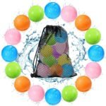 Tlitlimom 16Pcs Reusable Water Bomb Balloons, Pool Beach Toys for Kids ages 3-12, Summer Toy Water Toy for and Girls, Outdoor Activities Water Games Toys Self Sealing Water Splash Ball for Fun - Image 2