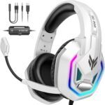 YPBDAN Gaming Headset for PS5, PS4, Xbox Series X|S, Xbox One, PC, Switch, Mac - RGB Over-Ear Headphones with 7.1 Surround Sound, Noise Cancelling Mic, 50mm Drivers & Memory Earmuffs for Nintendo 64 - Image 2