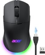 acer Wireless Gaming Mouse for Laptop, 24,000 DPI Wired Computer Mouse with 8 Programmable Buttons, Left & Right Hand, Rechargable Gaming Mice, Long Battery Life, RGB Lighting Gamer for PC, Desktop - Image 2