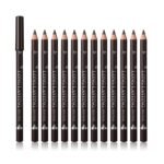 12 Pcs Dark Brown Eyebrow Pencil Eyeliner Makeup，Soft Textured，Easy to Color，Waterproof，Long Lasting Eyebrow Tint Pen for Fills in Sparse Areas and Gaps Create a Natural Eye Brow - Image 2
