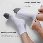 CS CELERSPORT 6 Pack Men's Ankle Socks with Cushion Athletic Running Socks - Image 5