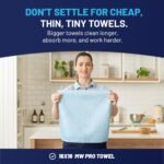 MW Pro Microfiber Cleaning Cloth | Blue | 12 Pack | 16” x 16” | All Purpose Microfiber Towels - Clean, Dust, Polish, Scrub, Absorbent - Image 4