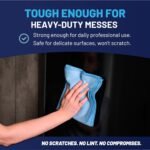 MW Pro Microfiber Cleaning Cloth | Blue | 12 Pack | 16” x 16” | All Purpose Microfiber Towels - Clean, Dust, Polish, Scrub, Absorbent - Image 7