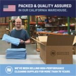 MW Pro Microfiber Cleaning Cloth | Blue | 12 Pack | 16” x 16” | All Purpose Microfiber Towels - Clean, Dust, Polish, Scrub, Absorbent - Image 8