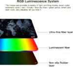 Extended RGB Gaming Mouse Pad, Extra Large Gaming Mouse Mat for Gamer, Waterproof Office Desktop Mat with 10 Lighting Mode, for PC Computer RGB Keyboard Mouse - 31.5'' x 15" x 4mm(Map) - Image 4