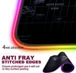Extended RGB Gaming Mouse Pad, Extra Large Gaming Mouse Mat for Gamer, Waterproof Office Desktop Mat with 10 Lighting Mode, for PC Computer RGB Keyboard Mouse - 31.5'' x 15" x 4mm(Map) - Image 6