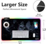 Extended RGB Gaming Mouse Pad, Extra Large Gaming Mouse Mat for Gamer, Waterproof Office Desktop Mat with 10 Lighting Mode, for PC Computer RGB Keyboard Mouse - 31.5'' x 15" x 4mm(Map) - Image 7