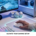 TMKB Wireless Gaming Mouse, 24000DPI Optical Sensor, 180Hrs Battery, Lightweight, 6 Programmable Buttons, RGB Strip, 2.4G/BT5.2/USB-C Wired for PC/Mac/Laptop - Matte White - Image 6