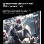Pixio PX248 Wave White 24 inch 200Hz Refresh Rate FHD 1080p Resolution Fast IPS Panel 1ms GTG Response Time Built-in Speakers Gaming Monitor with Adaptive Sync - Image 4