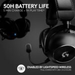 Logitech G PRO X 2 Lightspeed Wireless Gaming Headset, Detachable Boom Mic, 50mm Graphene Drivers, DTS:X Headphone 2.0—7.1 Surround, Bluetooth/USB/3.5mm Aux, for PC, PS5, PS4, Nintendo Switch - Black - Image 4