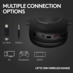 Logitech G PRO X 2 Lightspeed Wireless Gaming Headset, Detachable Boom Mic, 50mm Graphene Drivers, DTS:X Headphone 2.0—7.1 Surround, Bluetooth/USB/3.5mm Aux, for PC, PS5, PS4, Nintendo Switch - Black - Image 6