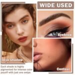 IONSGAKO 9 Colors Matte Naked Eyeshadow Palette Natural Nude Smoky Brown Taupe Eyeshadow Palette Ultra-Blendable Highly Pigmented Eye Shadow Makeup Palette with Brush-03 Cement Color - Image 5