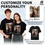 FEEGO Unisex Custom T Shirts for Men Women - Design Your Own with Photo, Front & Back Print, Short Sleeve Cotton Tees - Image 5