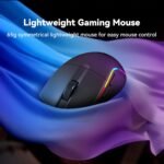 Redragon S107KS Wireless Gaming Keyboard and Mouse, RGB Backlit, 3 Mode (Wired/2.4G/BT), Up to 10,000 DPI Gaming Mouse with Software, Ultra Lightweight 65g, 25 Key Anti-Ghosting Keyboard for PC - Image 7