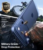 TORRAS for iPhone 17 Pro Max Camera Lens Protector, [Metal Frame] with Military Grade 9H+ Tempered Glass, Full Coverage, Anti-Scratch, 12 FT Shatterproof, Case Friendly, One-Piece, Deep Blue, 1 Pack - Image 4