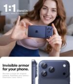 TORRAS for iPhone 17 Pro Max Camera Lens Protector, [Metal Frame] with Military Grade 9H+ Tempered Glass, Full Coverage, Anti-Scratch, 12 FT Shatterproof, Case Friendly, One-Piece, Deep Blue, 1 Pack - Image 6