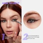 Wonderskin Eyeliner Pencil, 1440 Longwear Brown Eyeliner Pencil - Waterproof, Sharpenable & Smudge Proof (Brown Sugar) - Image 6