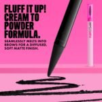 NYX PROFESSIONAL MAKEUP Fluff & Snatch Brow Powder Pen, Cream To Powder Eyebrow Pen For Soft, Defined Brows, Smudge and Transfer-Resistant Formula - Black - Image 3