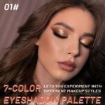 CAKAILA 7Colors Eyeshadow Makeup Palette,Nude Pink Brown Natural Neutral Eye Shadow Palettes for Older Women,Long Lasting Naturing-Looking,Lightweight,Eye Makeup Kit Travel Size,Vegan - Image 3