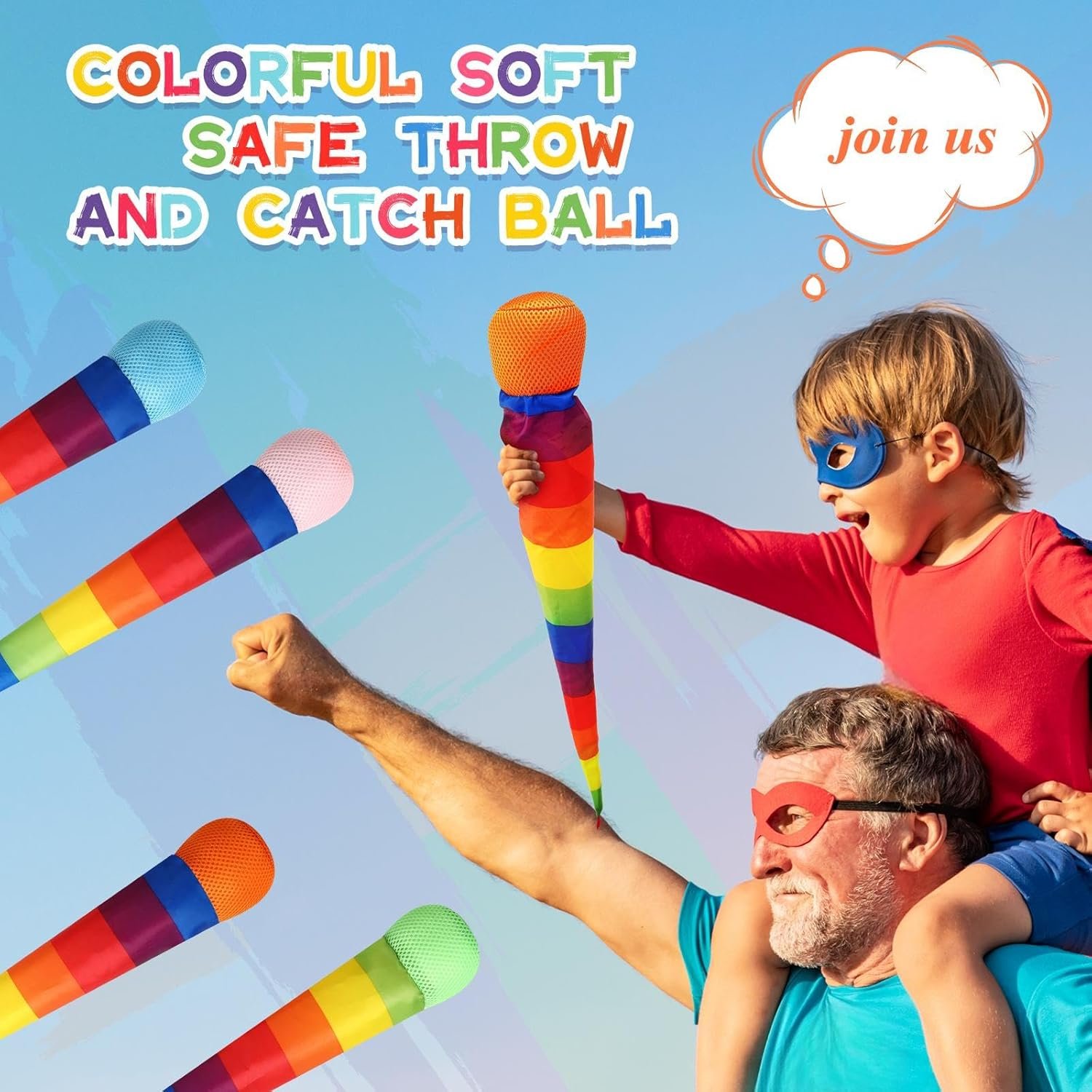 Leyndo 8 Pcs 26 Inch Throw and Catch Balls with Rainbow Tail, Fun Colorful Sports Comet Balls Playground Toys for School Classroom Beach Outdoor Camping Healthy and Fun Games (Multi Color) - Image 6