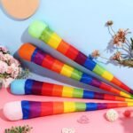 Leyndo 8 Pcs 26 Inch Throw and Catch Balls with Rainbow Tail, Fun Colorful Sports Comet Balls Playground Toys for School Classroom Beach Outdoor Camping Healthy and Fun Games (Multi Color) - Image 8