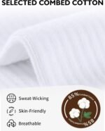 CLOSEMATE Womens Calf Crew Socks Comfortable Soft Cotton and Lightweight 5 Pairs - Image 6