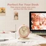 AYRELY® Battery Operated Desk Alarm Clock with Light,Silent No Ticking,Small Table Clock for Bedside/Bedroom/Living Room/Office/Travel/Kids/Room Decor Aesthetic Vintage(Pink) - Image 7