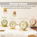 AYRELY® Battery Operated Desk Alarm Clock with Light,Silent No Ticking,Small Table Clock for Bedside/Bedroom/Living Room/Office/Travel/Kids/Room Decor Aesthetic Vintage(Pink) - Image 8
