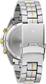 Bulova Men's Marine Star Two-Tone Stainless Steel Chronograph Quartz Watch, Blue Dial Style: 98H37 - Image 4