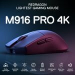 Redragon M916 PRO 3-Mode Wireless Gaming Mouse, Hype-Speed 4K Polling Rate, 49G Ultra-Light 26K DPI Mouse w/Ergonomic Natural Grip Build, Redefinable Macro Buttons, Software Supported - Image 3