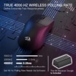 Redragon M916 PRO 3-Mode Wireless Gaming Mouse, Hype-Speed 4K Polling Rate, 49G Ultra-Light 26K DPI Mouse w/Ergonomic Natural Grip Build, Redefinable Macro Buttons, Software Supported - Image 4