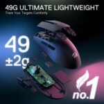 Redragon M916 PRO 3-Mode Wireless Gaming Mouse, Hype-Speed 4K Polling Rate, 49G Ultra-Light 26K DPI Mouse w/Ergonomic Natural Grip Build, Redefinable Macro Buttons, Software Supported - Image 7