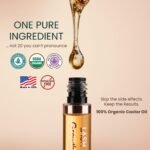 USDA Organic Castor Oil Lash Serum - Premium All Natural Cold Pressed Castor Oil Eyelash Growth Serum with Mascara Tube - Eyelash Treatment and Conditioner - For Thicker and Fuller Lashes - Image 4